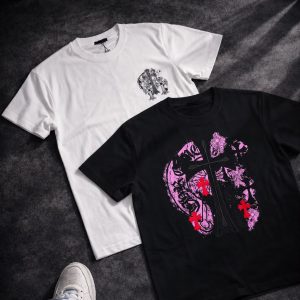 Camiseta hombre estampado floral morado