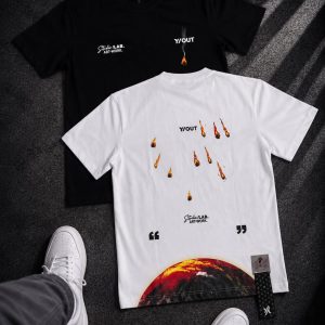 Camiseta hombre estampado llamas
