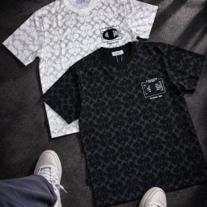 Camiseta hombre full print geométrico