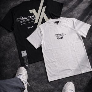 Camiseta hombre minimalista con estampado en espalda