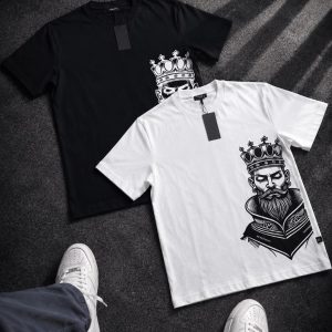 Camiseta hombre estampado rey