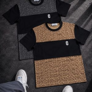 Camiseta hombre bloques de color animal print