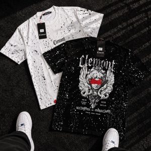 Camiseta hombre estampado brillante
