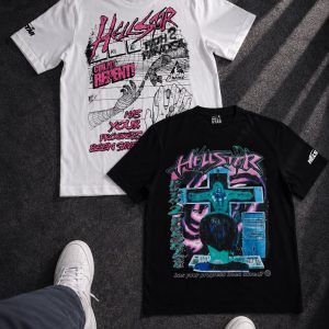 Camiseta hombre estampado urbano colorido