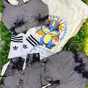 Conjunto deportivo tie-dye gris – diseño 3