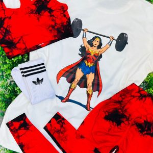 Conjunto deportivo tie-dye rojo – diseño 2