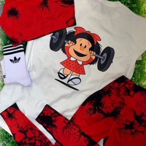 Conjunto deportivo tie-dye rojo – diseño 3