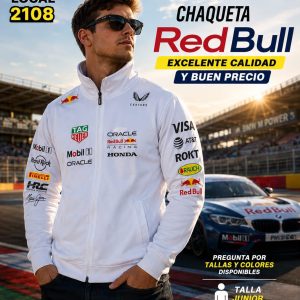 Chaqueta cuello alto Red Bull azul rey