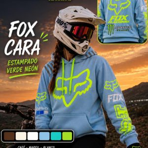 Buso Fox cara estampado verde neón