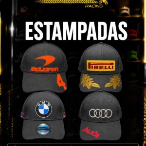 Gorra estampada (McLaren, Pirelli, BMW, Audi)