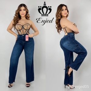 Jean dama wide leg azul oscuro