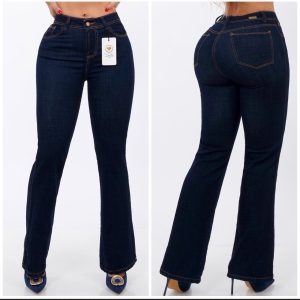 Jean dama flare azul oscuro