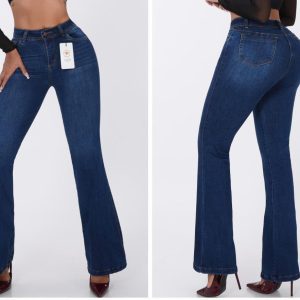 Jean dama flare azul oscuro
