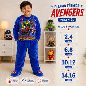 Pijama niño térmica Avengers